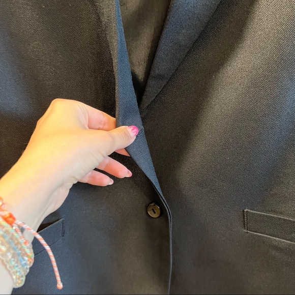 VINTAGE Black Oversized Blazer - Picture 2 of 8